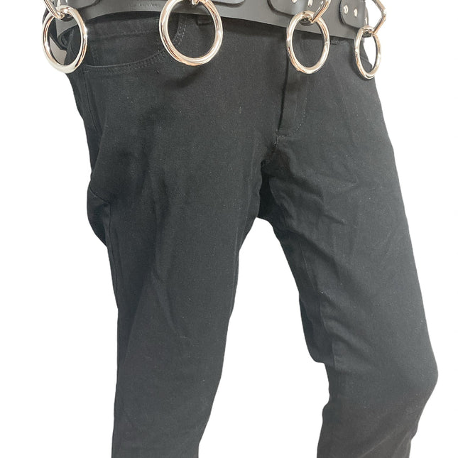 BT114  1 3/4" WIDE LARGE BONDAGE 1 1/2" RING BELT