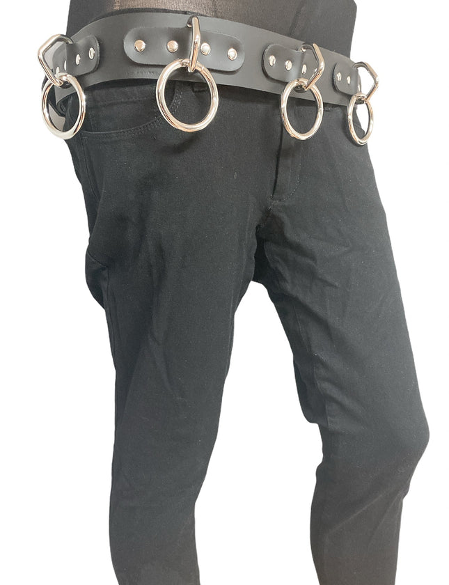BT114  1 3/4" WIDE LARGE BONDAGE 1 1/2" RING BELT
