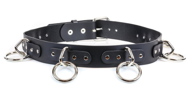 BT114  1 3/4" WIDE LARGE BONDAGE 1 1/2" RING BELT