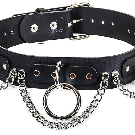 BT115 CHAIN BONDAGE  LEATHER BELT