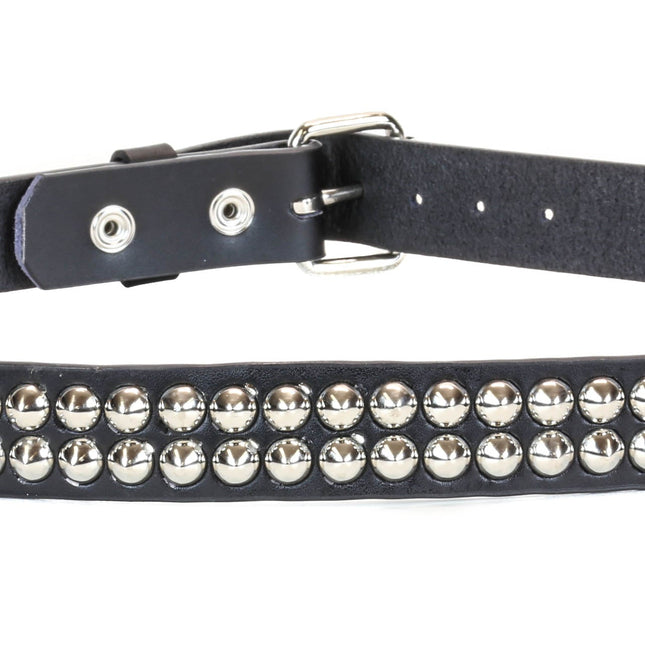 BT116  2 ROW CONICAL STUDDED BELT 1 1/4" WIDE