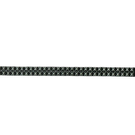 BT117VG-BS   PREMIUM VEGAN LEATHER 2 ROW BLACK STUDDED BELT USA MADE