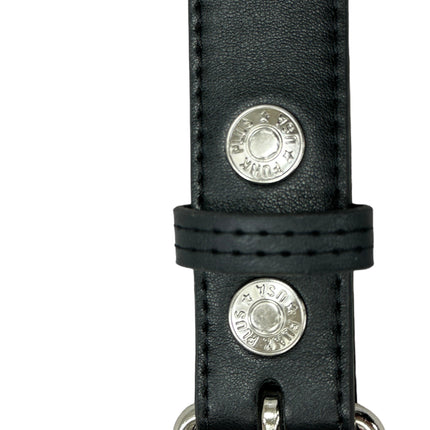 BT117VG   PREMIUM VEGAN LEATHER 2 ROW  STUDDED BELT USA MADE