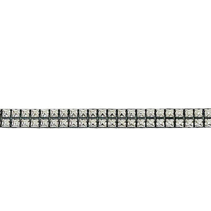BT117VG   PREMIUM VEGAN LEATHER 2 ROW  STUDDED BELT USA MADE