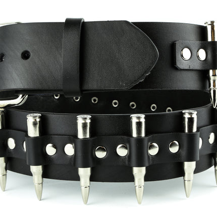 BT121NIC-NIC BLACK GENUINE COWHIDE LEATHER BELT