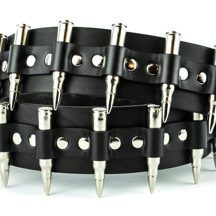 BT121NIC-NIC BLACK GENUINE COWHIDE LEATHER BELT