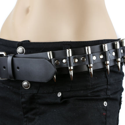 BT121NIC-NIC BLACK GENUINE COWHIDE LEATHER BELT