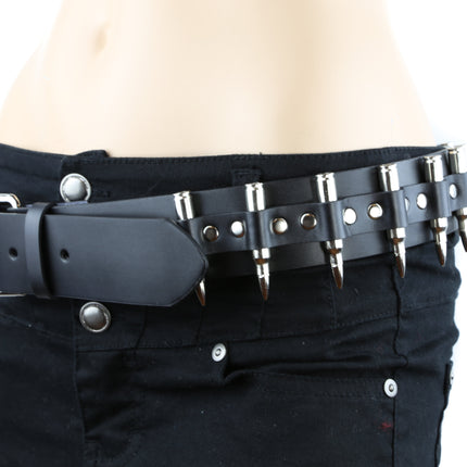 BT121NIC-NIC BLACK GENUINE COWHIDE LEATHER BELT