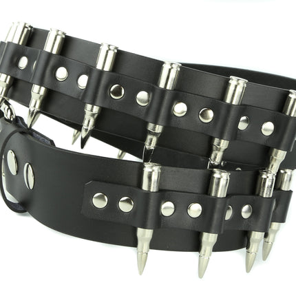 BT121NIC-NIC BLACK GENUINE COWHIDE LEATHER BELT
