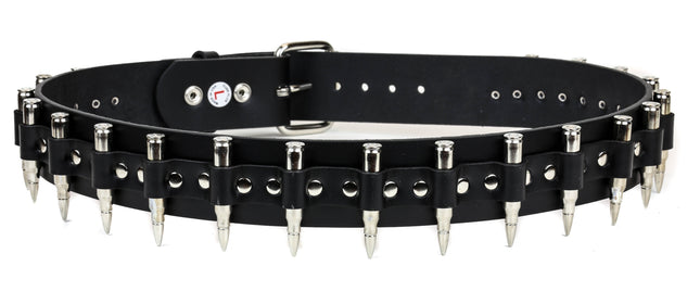 BT121NIC-NIC   NICKEL PLATER REAL BULLET BELT
