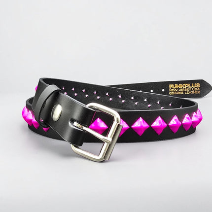 BT126-PS NEON PINK DIAMOND STUDDED BELT