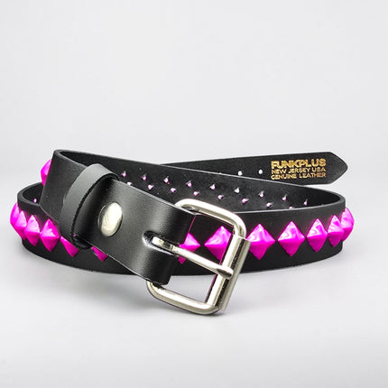 BT126-PS NEON PINK DIAMOND STUDDED BELT
