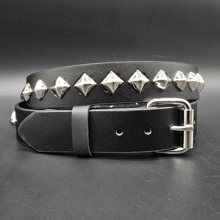 BT126-SIL SILVER DIAMOND STUDDED BELT