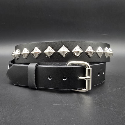 BT126-SIL SILVER DIAMOND STUDDED BELT