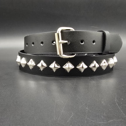 BT126-SIL SILVER DIAMOND STUDDED BELT