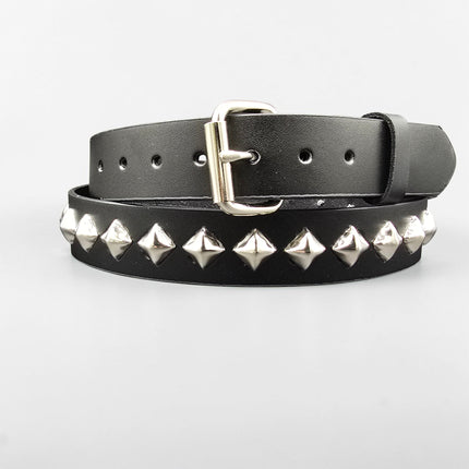BT126-SIL SILVER DIAMOND STUDDED BELT