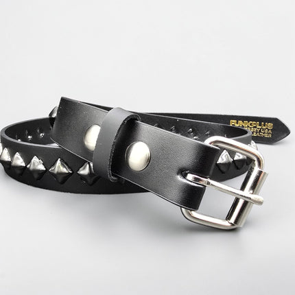 BT126-BS GUNMETAL BLACK  DIAMOND STUDDED BELT