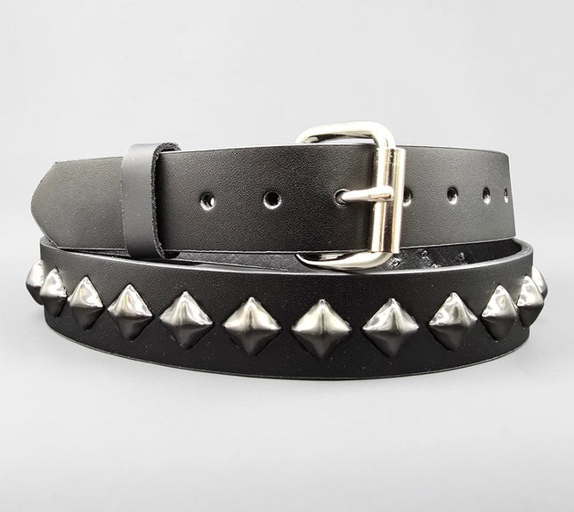 BT126-BS GUNMETAL BLACK  DIAMOND STUDDED BELT