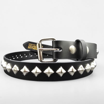 BT126-SIL SILVER DIAMOND STUDDED BELT