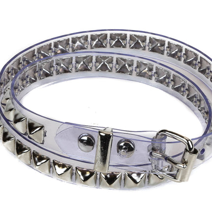 BT134CLR PVC VINYL 1 ROW STUDDED BELT