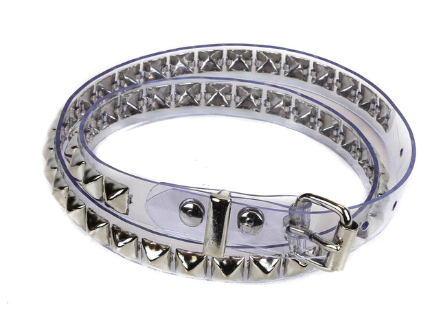 BT134CLR PVC VINYL 1 ROW STUDDED BELT