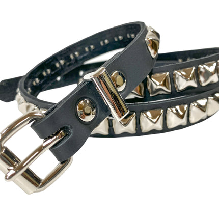 BT134US   1 ROW STUDDED USA COWHIDE LEATHER