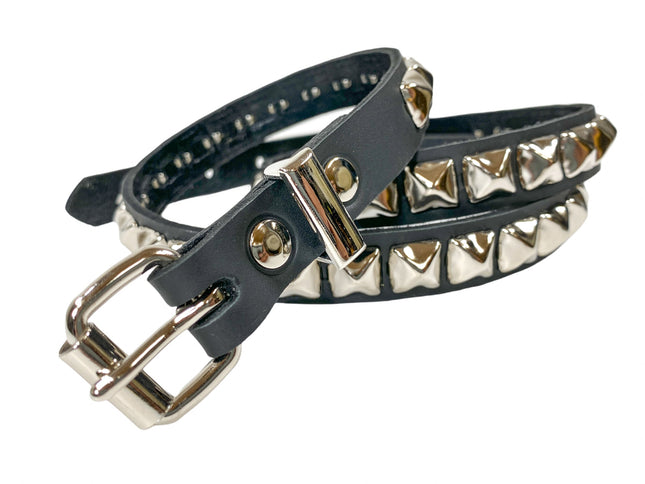 BT134US   1 ROW STUDDED USA COWHIDE LEATHER