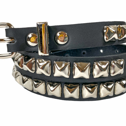 BT134US  USA TANNERY 1 ROW STUDDED BELT