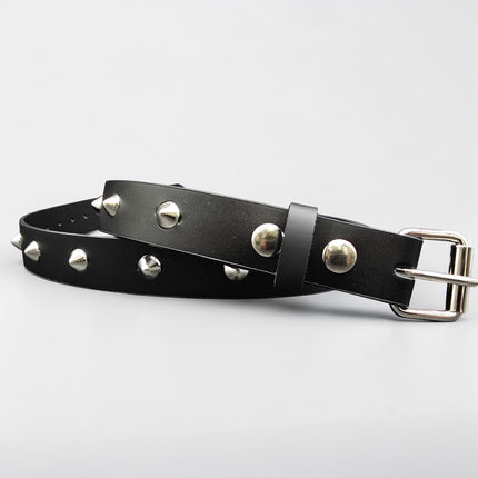 BT135CON-SIL 1/2" SILVER CONICAL  STUDDED BELT