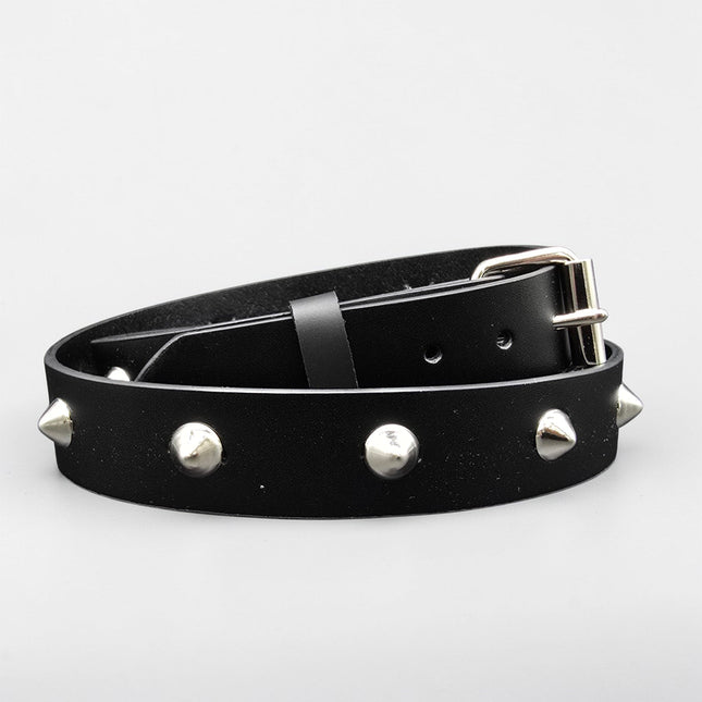 BT135CON-SIL 1/2" SILVER CONICAL  STUDDED BELT