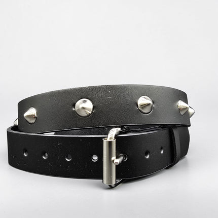 BT135CON-SIL 1/2" SILVER CONICAL  STUDDED BELT