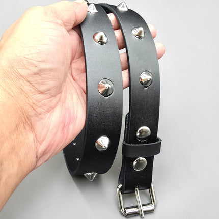 BT135CON-SIL 1/2" SILVER CONICAL  STUDDED BELT