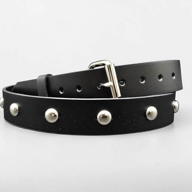 BT135RND-SIL 1/2" SILVER ROUND STUDDED BELT