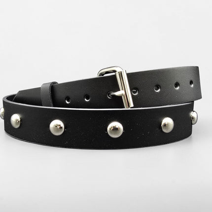 BT135RND-SIL 1/2" SILVER ROUND STUDDED BELT