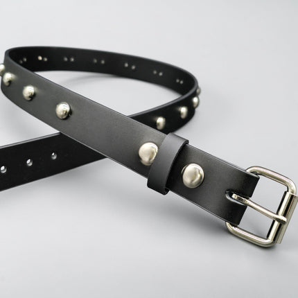BT135RND-SIL 1/2" SILVER ROUND STUDDED BELT