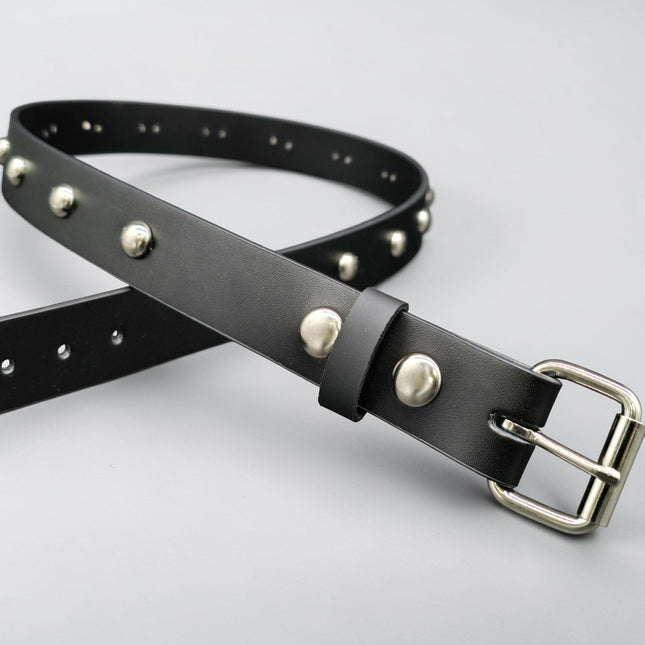 BT135RND-SIL 1/2" SILVER ROUND STUDDED BELT