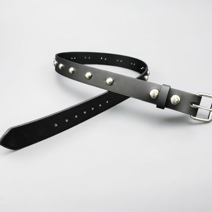 BT135RND-SIL 1/2" SILVER ROUND STUDDED BELT