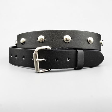 BT135RND-SIL 1/2" SILVER ROUND STUDDED BELT