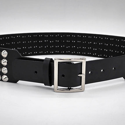 BT143B-CON-GB 4 ROW CONICAL STUDDEDBELT WITH NARROW HEAD GARRISON BUCKLE