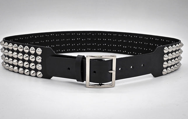 BT143B-CON-GB 4 ROW CONICAL STUDDEDBELT WITH NARROW HEAD GARRISON BUCKLE