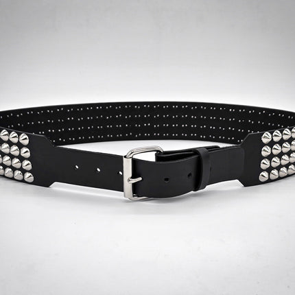 BT143B-CON 4 ROW CONICAL STUDDEDBELT WITH NARROW HEAD ROLLER BUCKLE