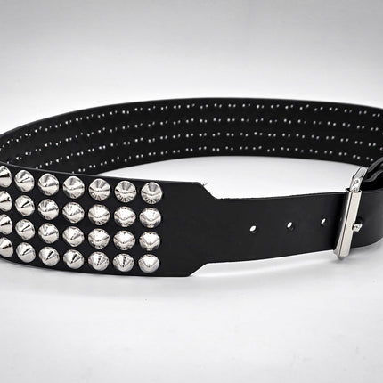 BT143B-CON 4 ROW CONICAL STUDDEDBELT WITH NARROW HEAD ROLLER BUCKLE