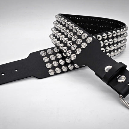 BT143B-CON 4 ROW CONICAL STUDDEDBELT WITH NARROW HEAD ROLLER BUCKLE