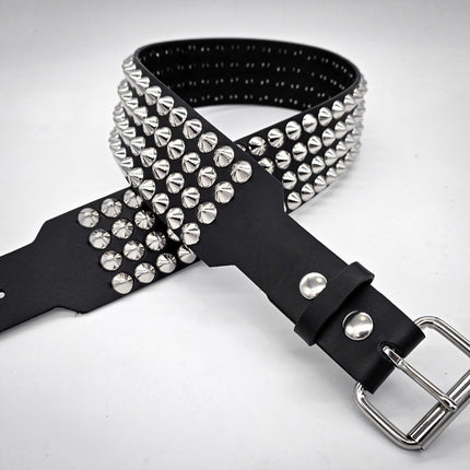 BT143B-CON 4 ROW CONICAL STUDDEDBELT WITH NARROW HEAD ROLLER BUCKLE