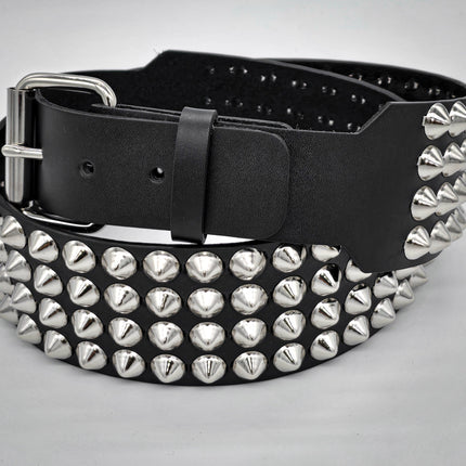 BT143B-CON 4 ROW CONICAL STUDDEDBELT WITH NARROW HEAD ROLLER BUCKLE