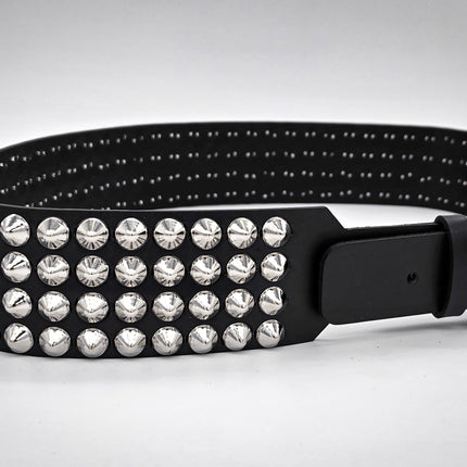 BT143B-CON-GB 4 ROW CONICAL STUDDEDBELT WITH NARROW HEAD GARRISON BUCKLE