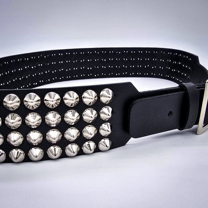 BT143B-CON-GB 4 ROW CONICAL STUDDEDBELT WITH NARROW HEAD GARRISON BUCKLE