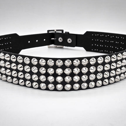 BT143B-CON-GB 4 ROW CONICAL STUDDEDBELT WITH NARROW HEAD GARRISON BUCKLE