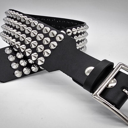 BT143B-CON-GB 4 ROW CONICAL STUDDEDBELT WITH NARROW HEAD GARRISON BUCKLE