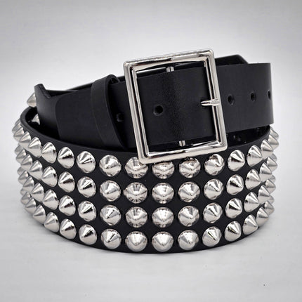 BT143B-CON-GB 4 ROW CONICAL STUDDEDBELT WITH NARROW HEAD GARRISON BUCKLE